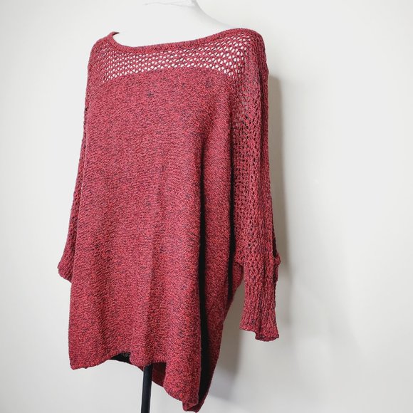 Jessica Simpson Red Off-the-Shoulder Sweater - Picture 4 of 14